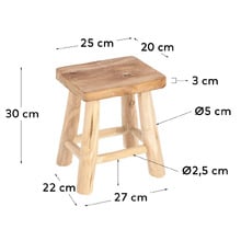 Alyce Teak Wood Stool